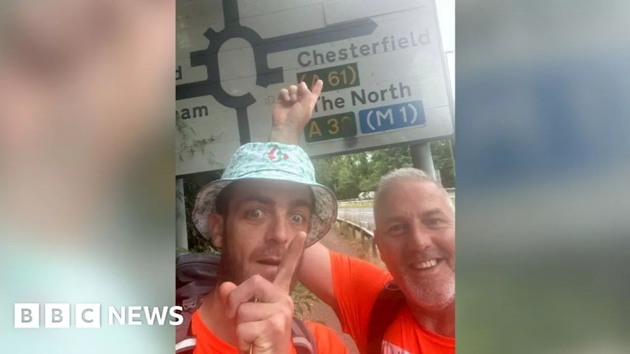 Swindon Town fans walk 147 miles to Chesterfield game for charity