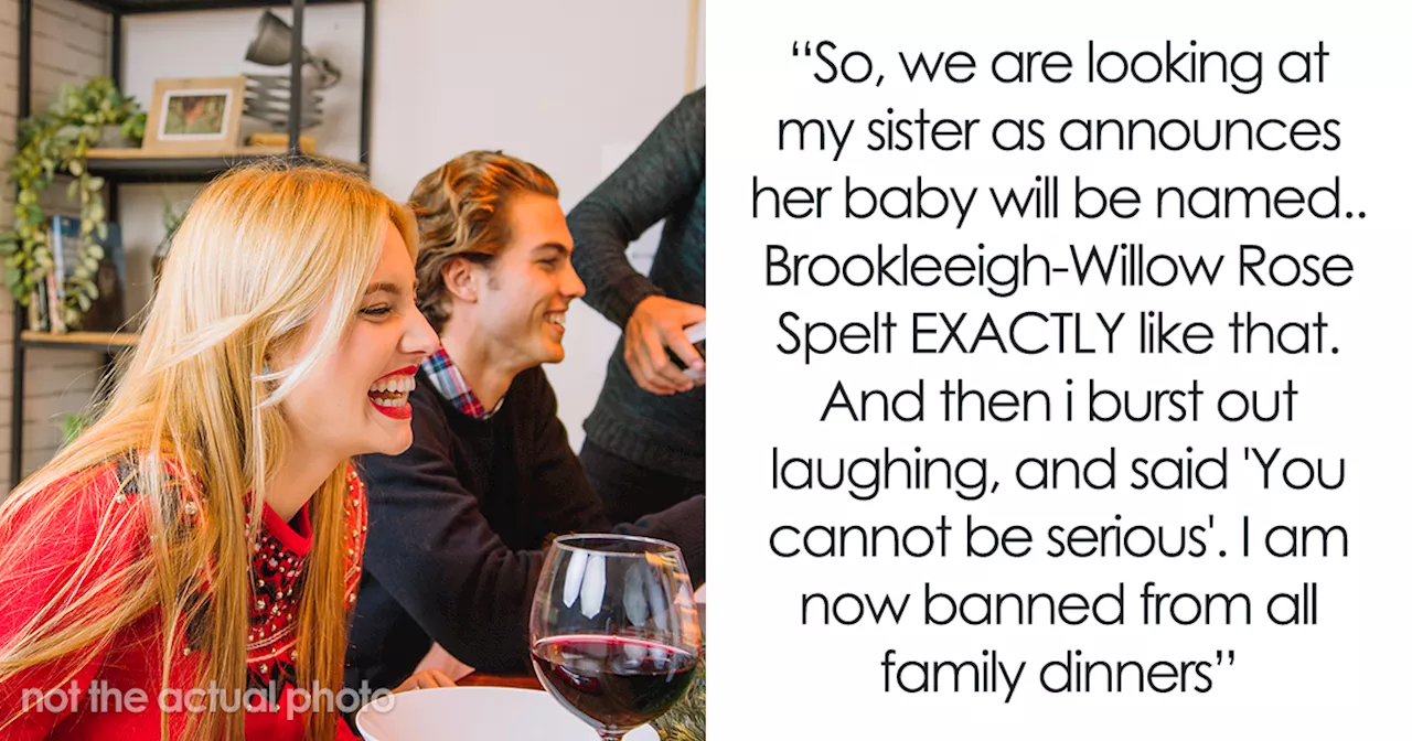 28YO Banned From All Family Dinners After Laughing At Her Pregnant Sister's Baby Name Idea