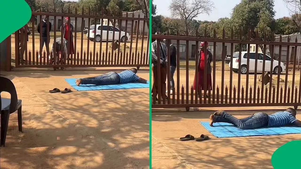 South African Man Lying on the Ground Before Lobola Negotiations in Hilarious Video