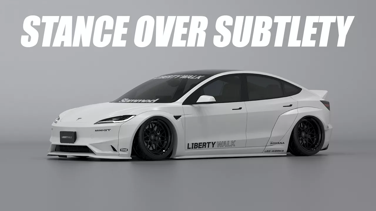 Does A Liberty Walk Widebody Kit Work On A Tesla Model 3?