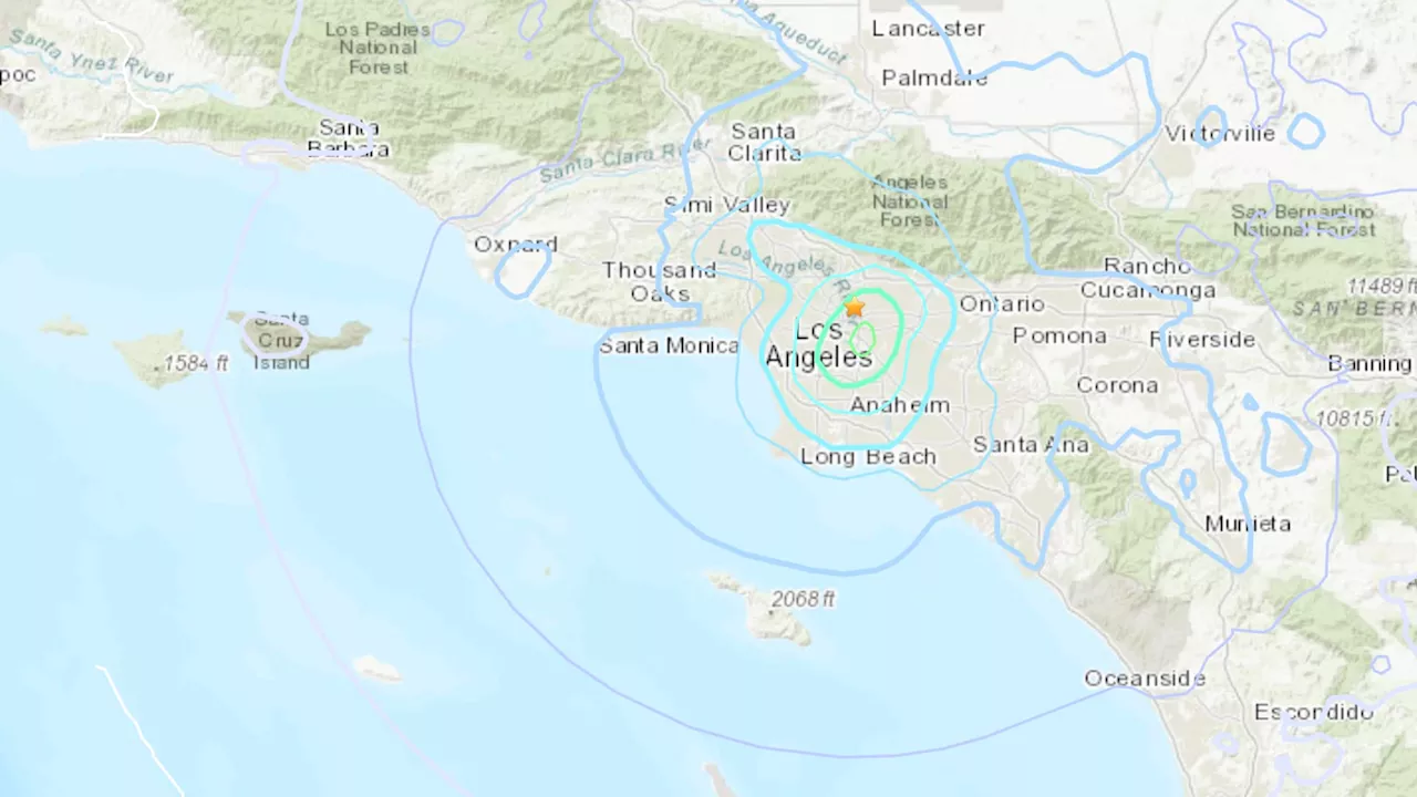 An earthquake with a magnitude of 4.4 has struck the Los Angeles area, the USGS says