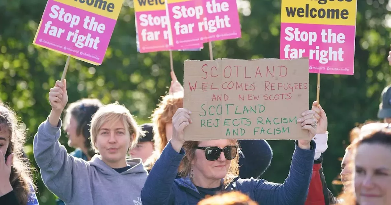 Anti-racism campaigners 'scared off' far-right protesters at West Lothian hotel