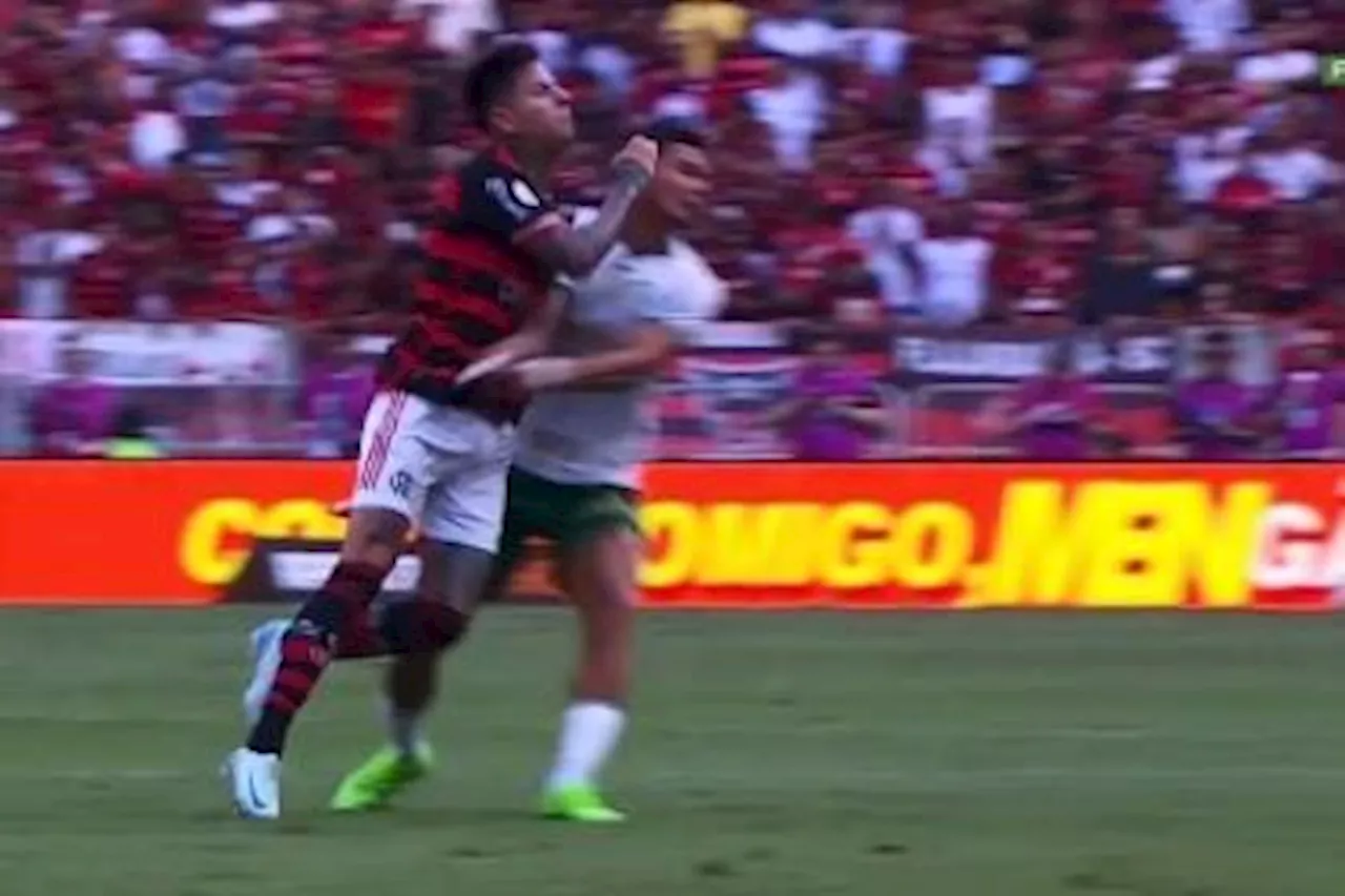 La fuerte agresión que sufrió Richard Ríos en Flamengo vs Palmeiras