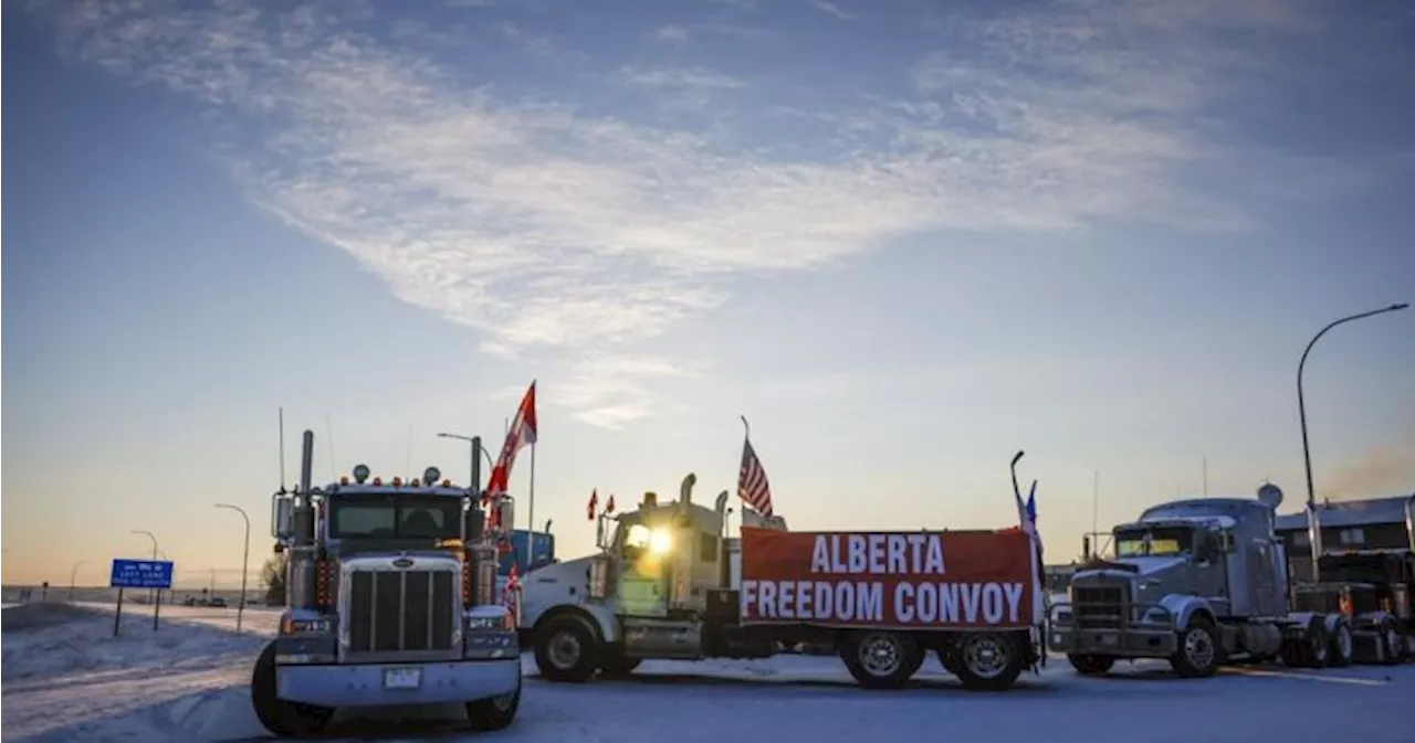 Sentencing hearing set for 2 men convicted of mischief, weapons charges at Coutts border blockade