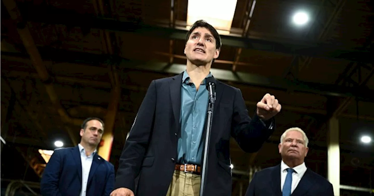 Trudeau says Poilievre urging EV tariff is ‘bologna’ as industry awaits decision