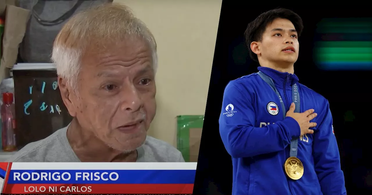 Carlos Yulo's grandpa excited for homecoming of Olympic gold medalist