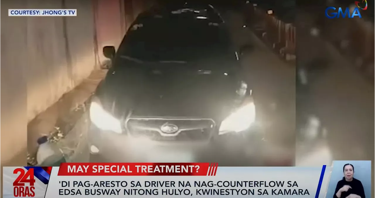 Solons raise eyebrows over counterflowing motorist escorted to condo