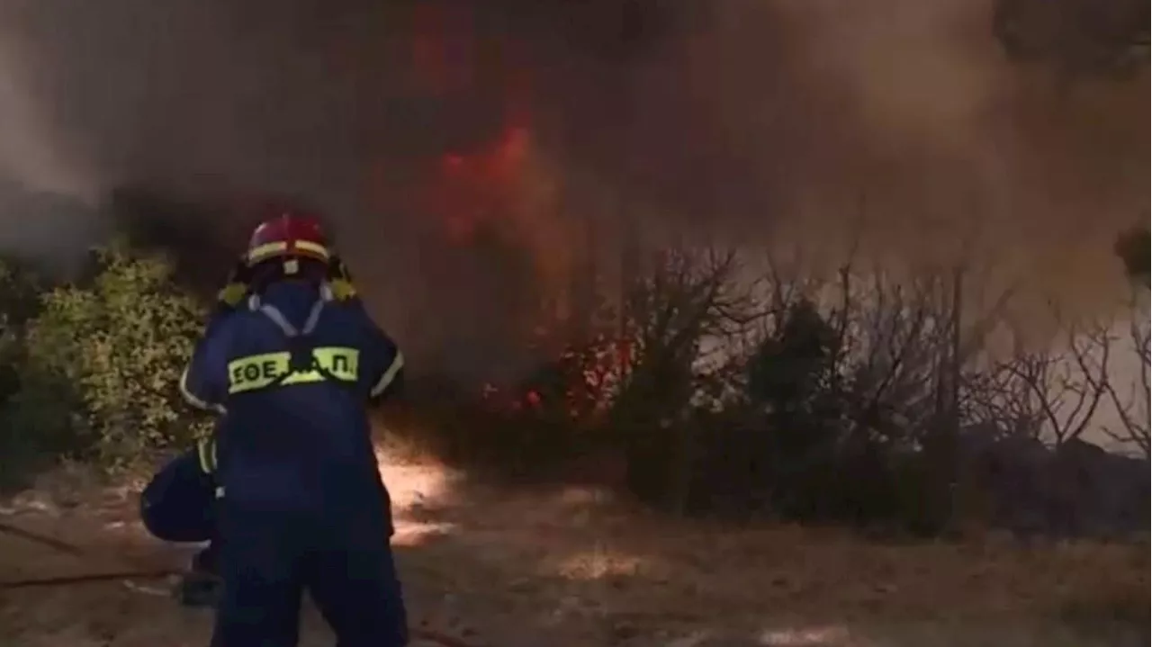 Dos incendios forestales amenazan a Atenas