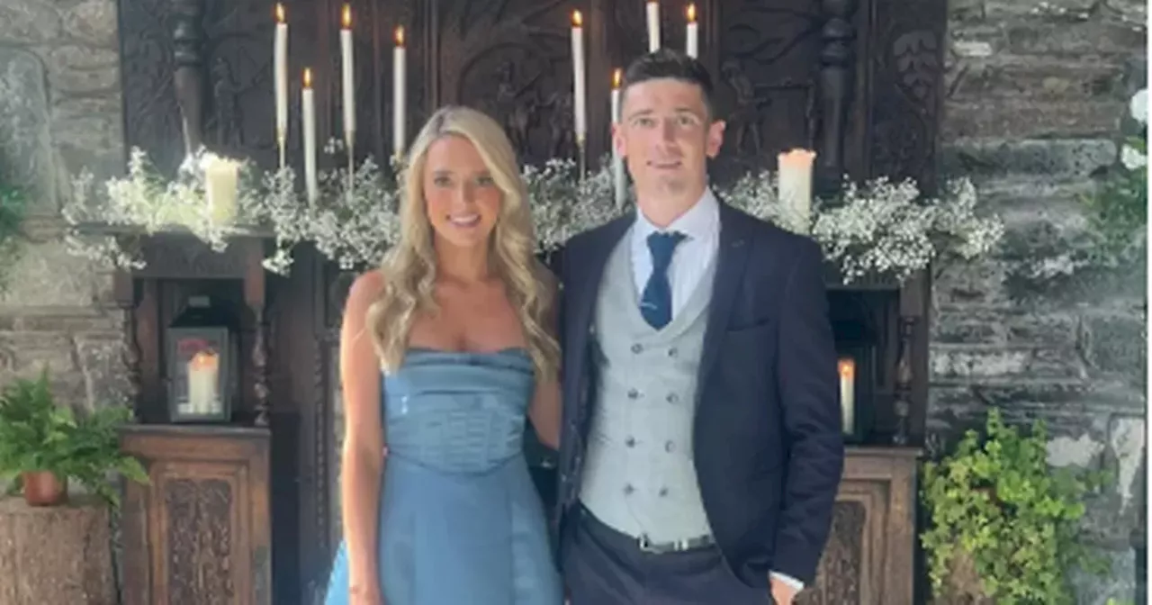 Mayo ace Conor Loftus pictured with partner Roisin at Aidan O'Shea's wedding