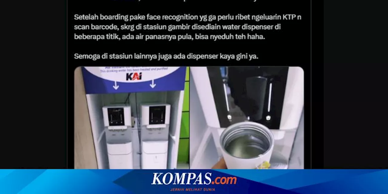 Penuhi Uji Kelayakan, Drinking Water Station di 22 Stasiun Aman Dikonsumsi