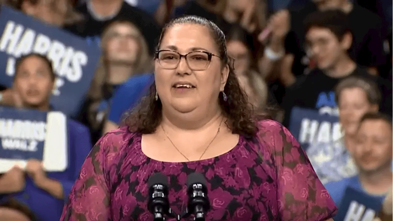 Teacher at Harris rally touts education as 'greatest instrument of social justice'