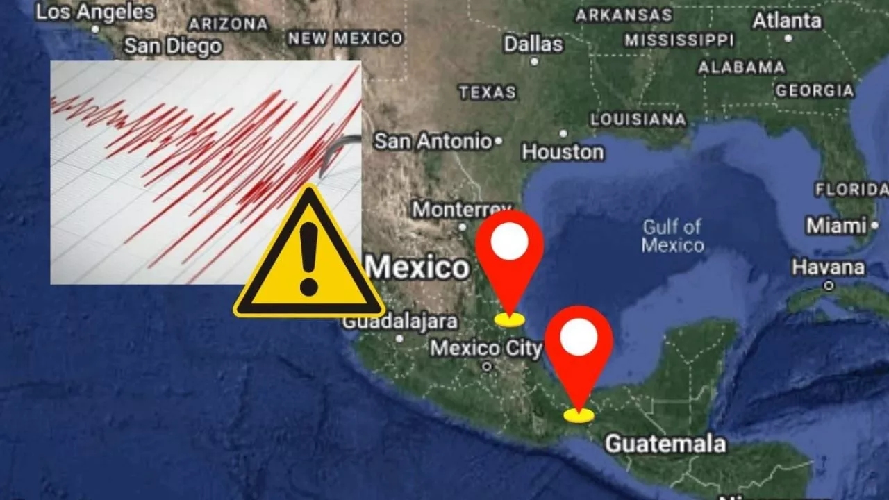 Tiembla al norte y sur de Veracruz en menos de 10 minutos hoy lunes 12 de agosto