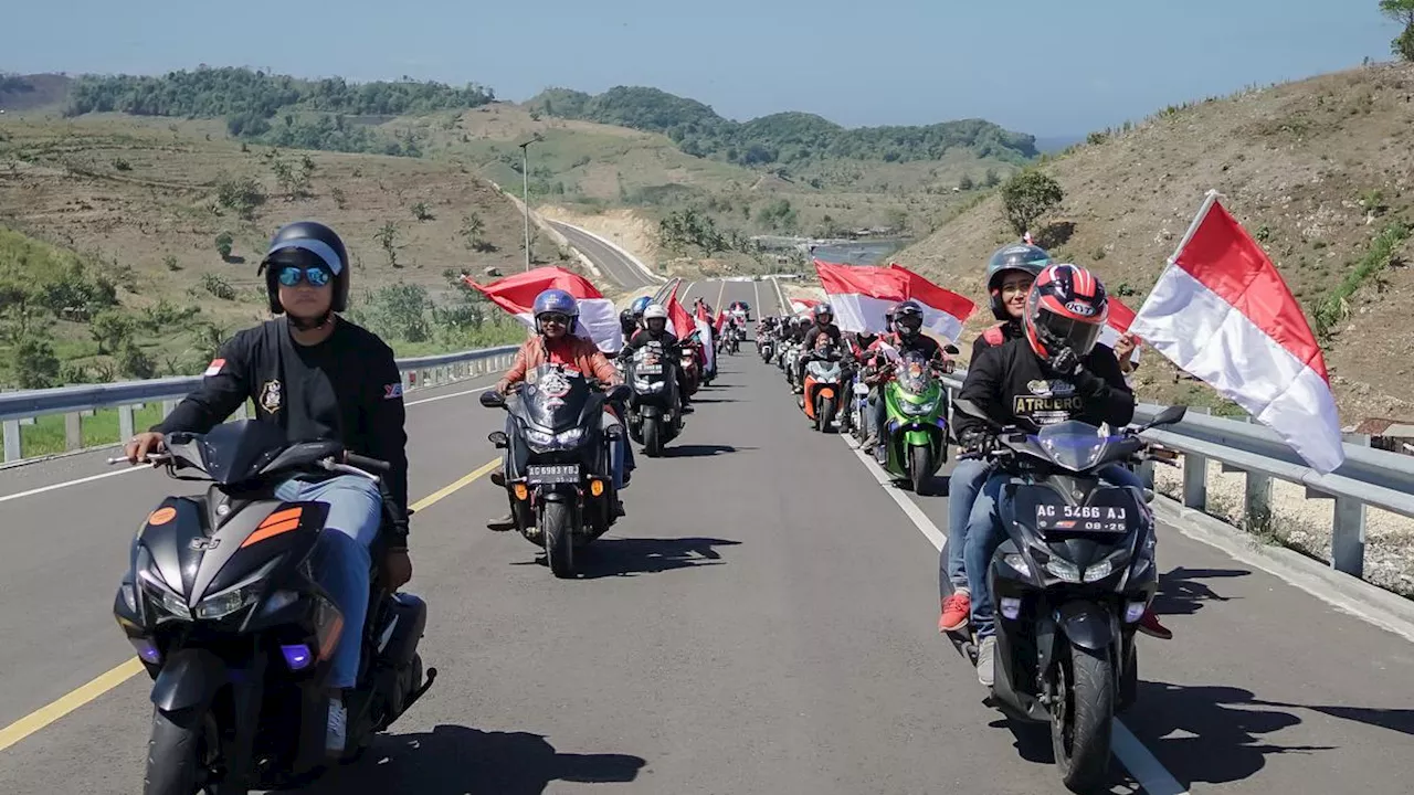 Peringati HUT ke-79 Kemerdekaan RI, Komunitas Yamaha Touring dari Tulungagung ke Pantai Sine