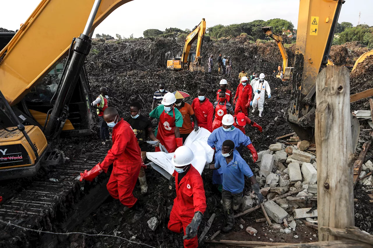 Death toll in Uganda rubbish heap collapse reaches 24 as rescue teams find more victims