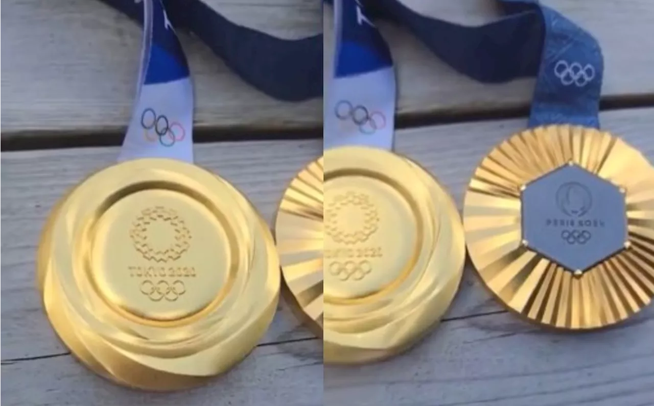 Comparan calidad medallas olímpicas de Tokio 2020 y París 2024 y video se hace viral