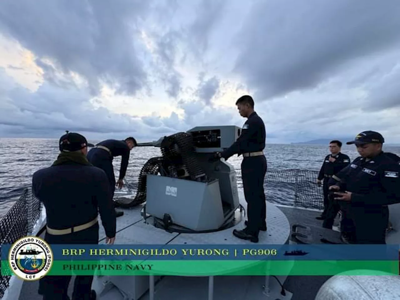 Philippine Navy conducts test firing of gun systems installed in BRP Yurong