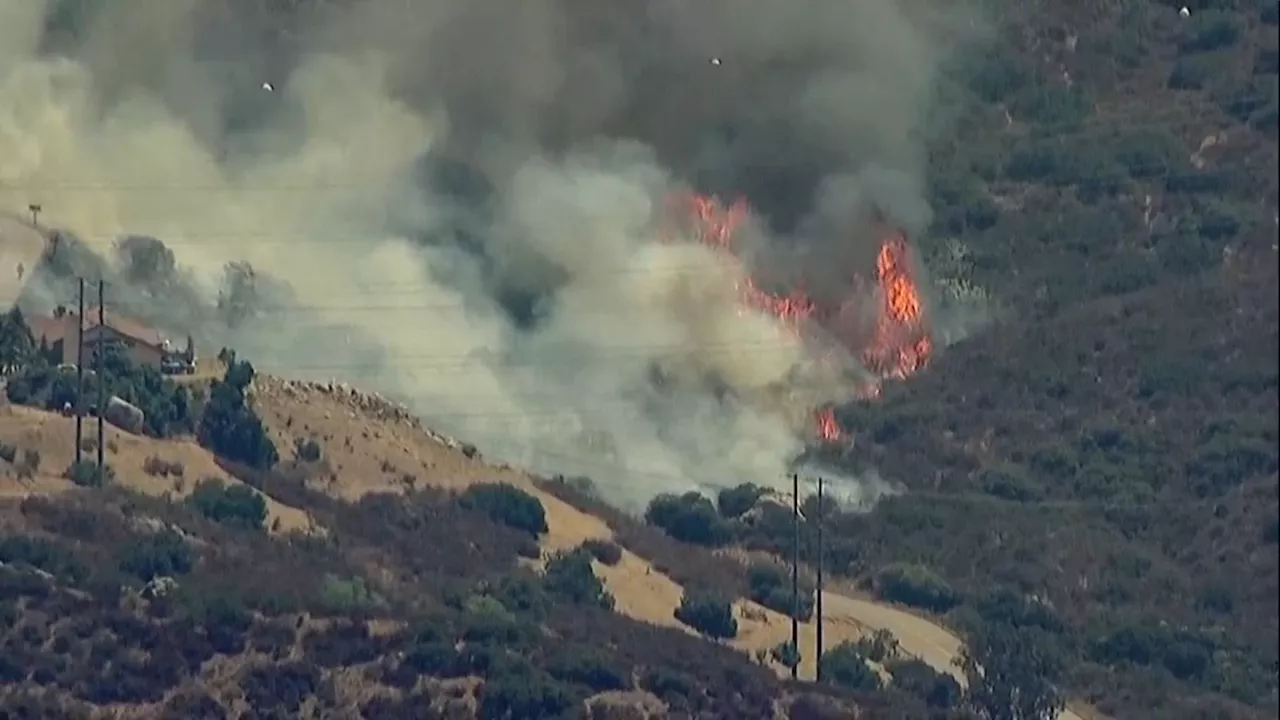 Spring Valley brush fire prompts evacuations, shelter-in-place orders