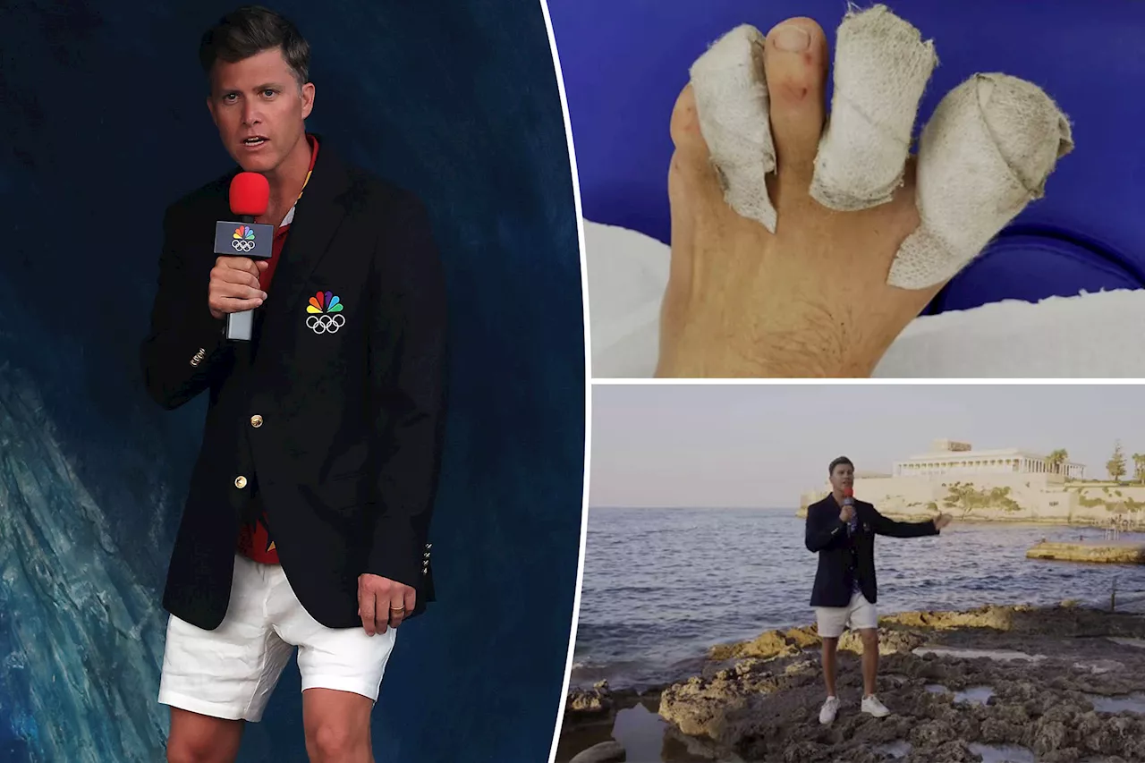 Colin Jost shares 'foot update' after exiting Paris Olympics correspondent job for brutal injury