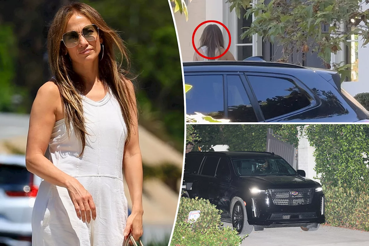 Jennifer Lopez leaves Ben Affleck's rental home after 5-hour visit as divorce rumors swirl