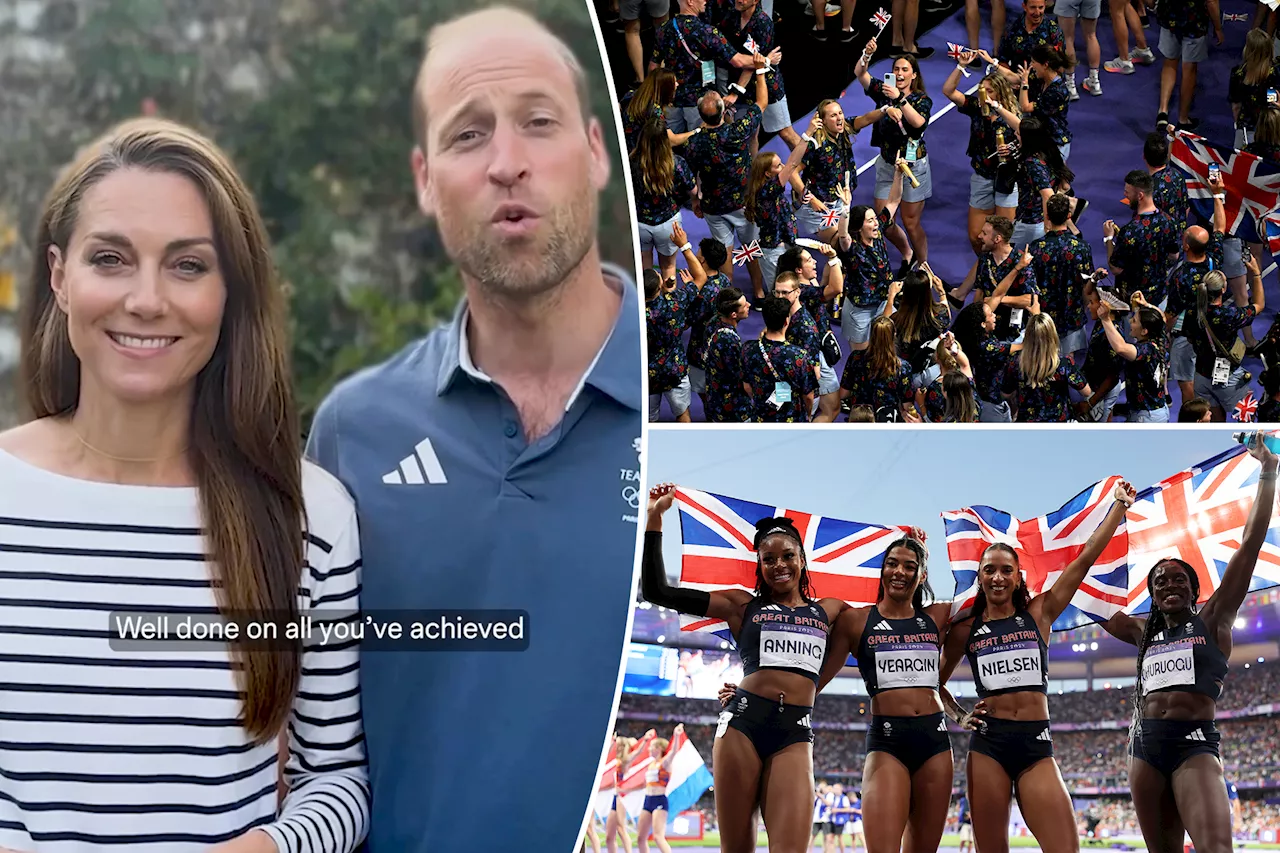 Kate Middleton and bearded Prince William congratulate Great Britain’s Olympians in rare video from home