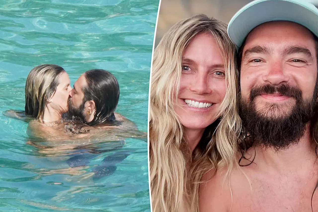 Topless Heidi Klum packs on the PDA with husband Tom Kaulitz at St. Barts beach