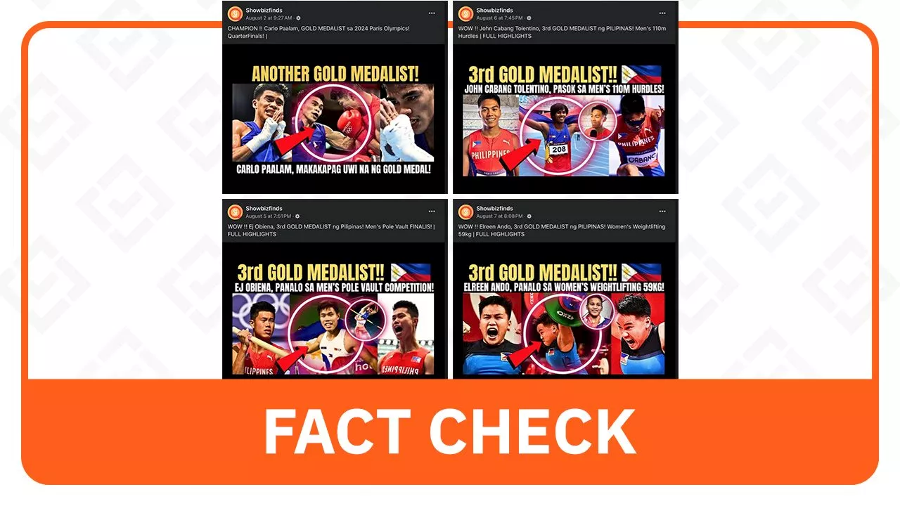 FACT CHECK: Facebook page falsely claims Olympic wins of 4 Filipino athletes