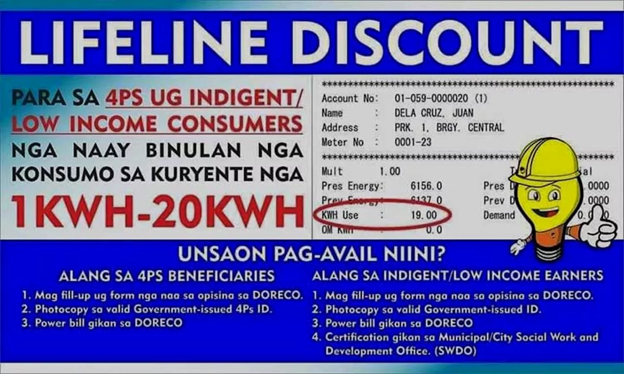 Indigents, 4Ps members to avail Doreco lifeline rate discount