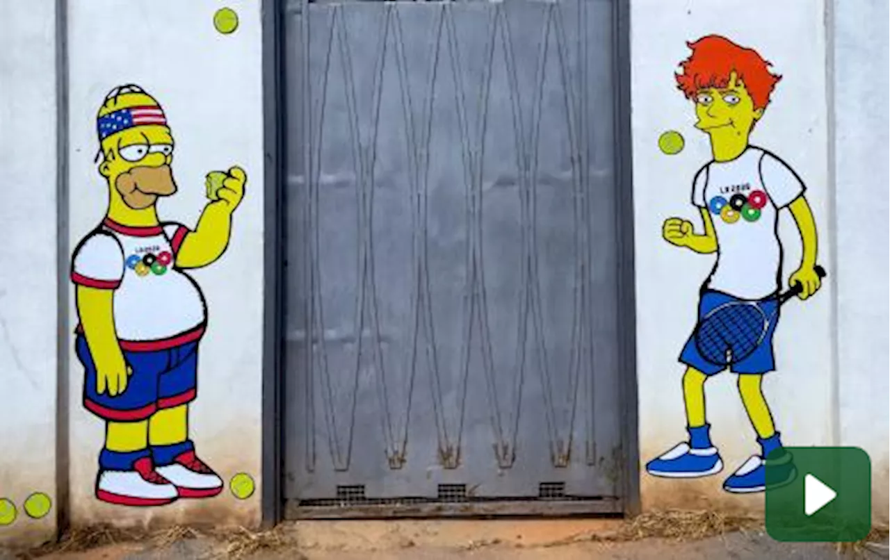 Homer Simpson e Sinner insieme nel nuovo murale di aleXsandro Palombo