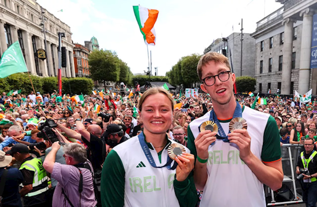 Thousands turn out on O'Connell Street to welcome home Irish Olympians