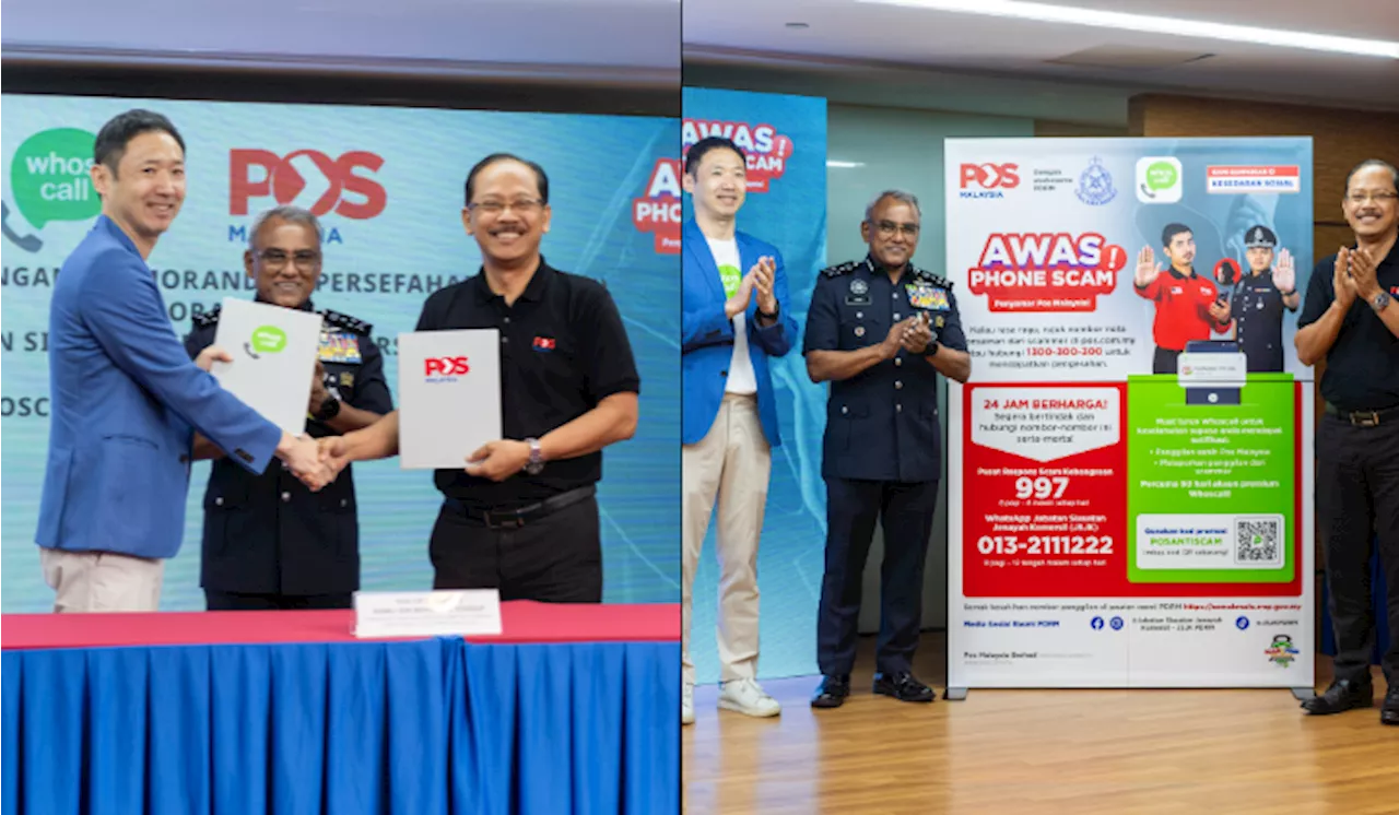 Pos Malaysia & Whoscall Tandatangani MoU, Pengguna Dapat Kenal Pasti Nombor Telefon Yang Disahkan