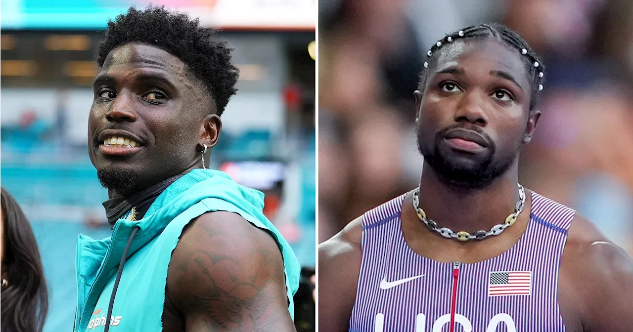 NFL's Tyreek Hill Says He 'Would Beat' Noah Lyles in a Race