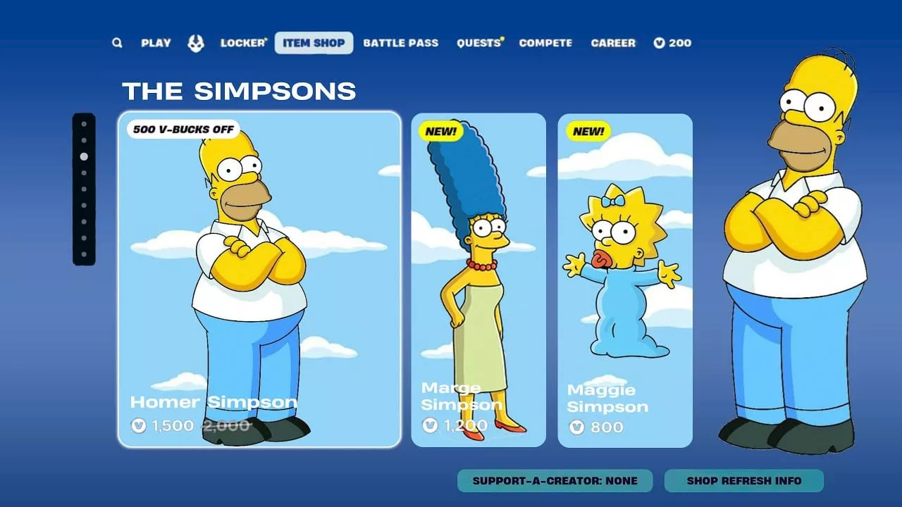 The Simpsons x Fortnite collaboration is reportedly in works