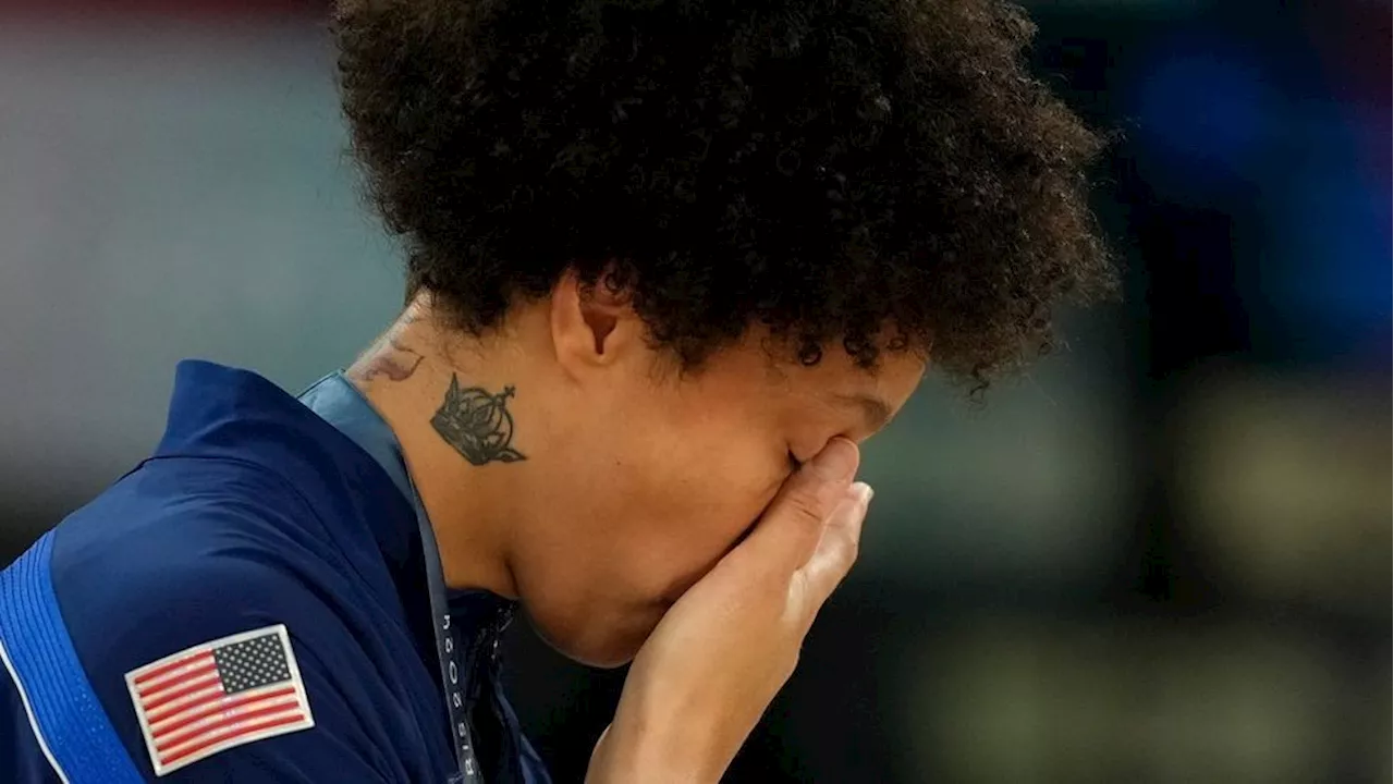 Brittney Griner lets tears flow during national anthem after US women win gold