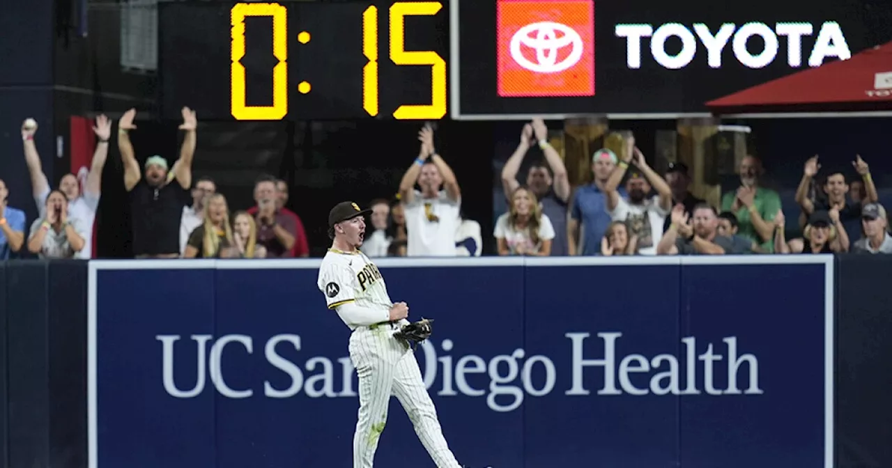 Merrill makes game-saving catch in 9th as Padres beat Pirates 2-1