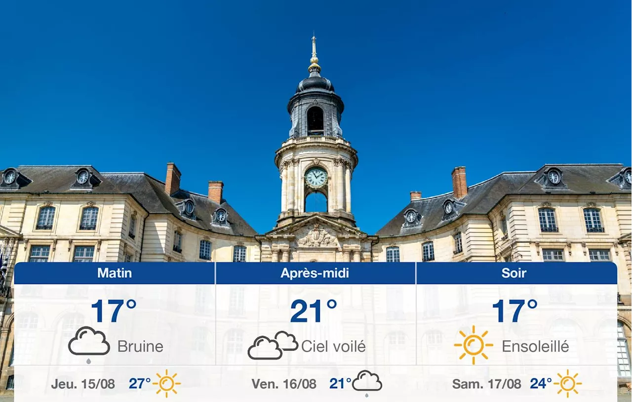 Météo Rennes: prévisions du mercredi 14 août 2024