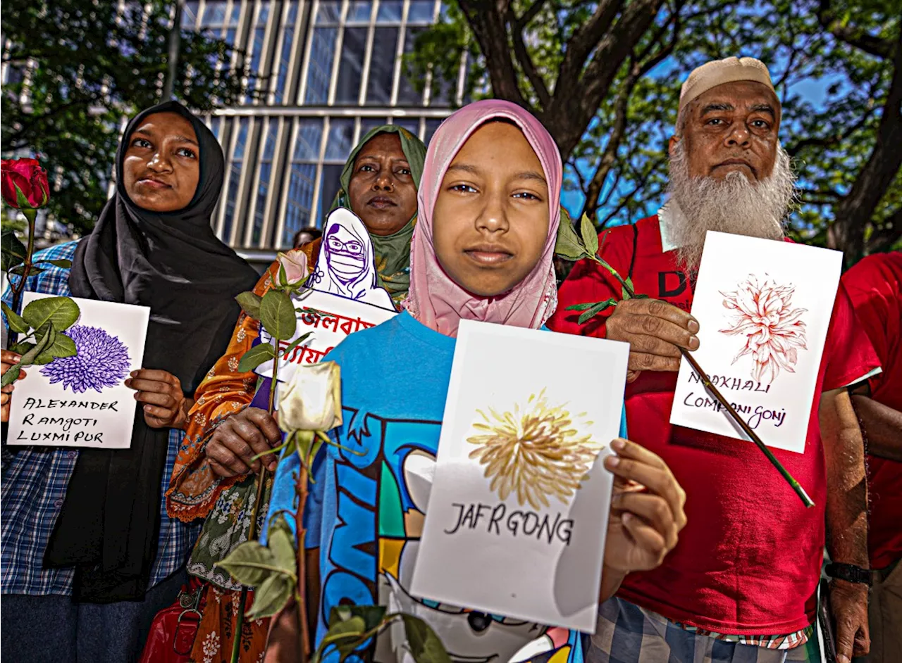 Migrants speak out in Lower Manhattan during climate change rally, demand fossil fuel divestment