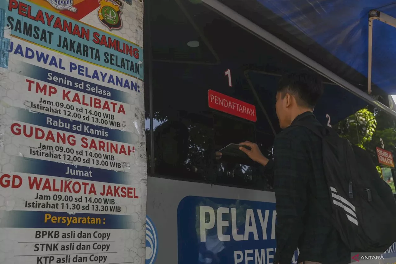 Selasa, tersedia layanan Samsat Keliling di 14 titik di Jadetabek