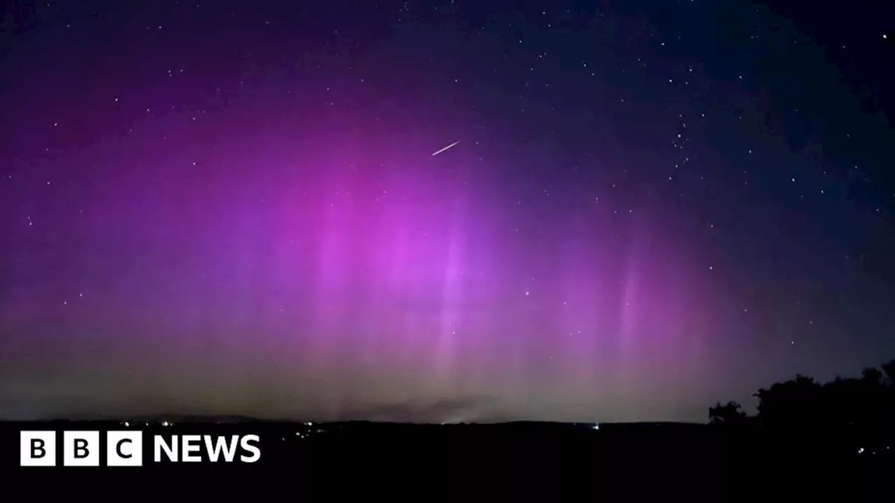 Northern Lights illuminates Cornwall and Devon night sky