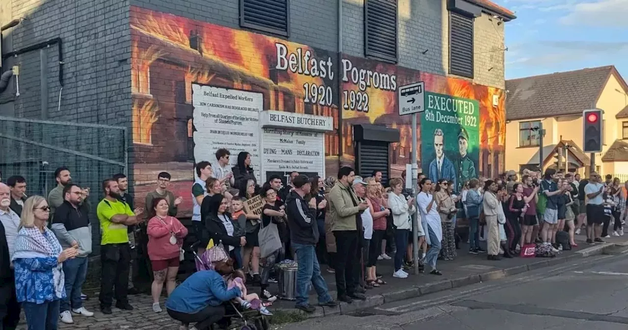 West Belfast community holds anti-racism rally so 'nobody will live in fear'