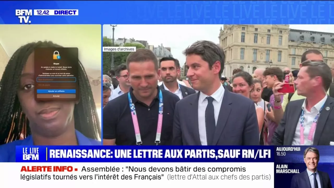 Lettre de Renaissance: 'Le camp présidentiel qui exclut LFI du camp républicain, je trouve ça choquant', déclare Aminata Niakate (Écologistes)