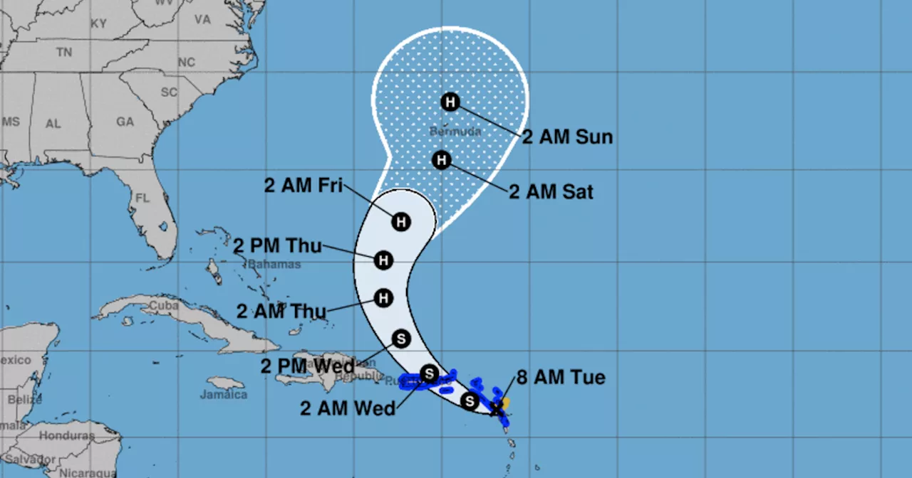 Maps show Tropical Storm Ernesto's path and forecast as it intensifies en route to Puerto Rico