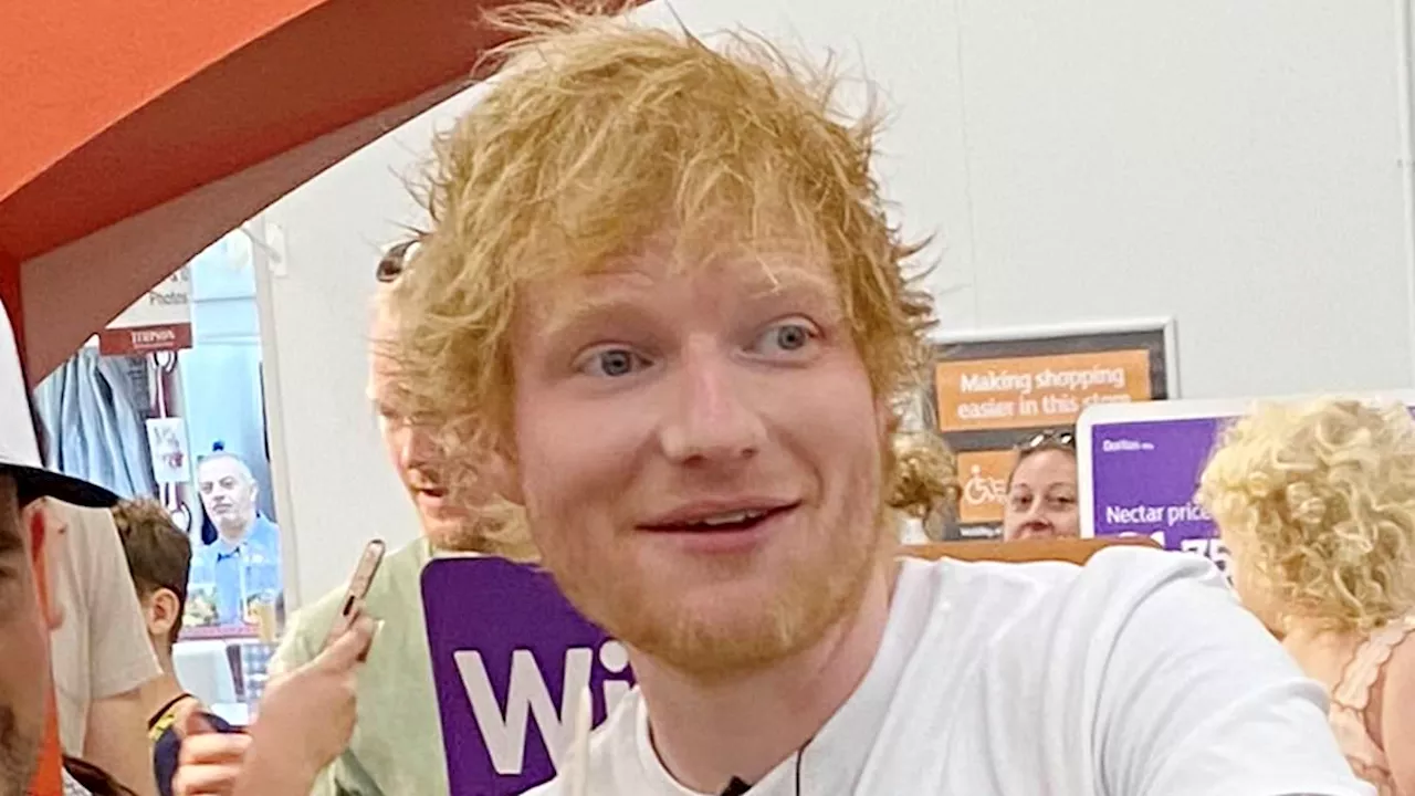 Ed Sheeran stuns shoppers at Hertfordshire supermarket