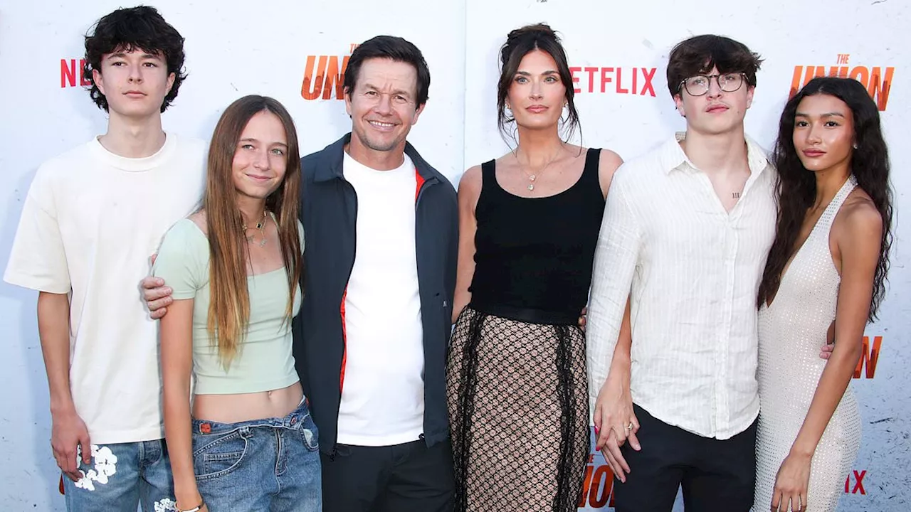 Mark Wahlberg's lookalike son, Michael, 18, flashes tattoo on rare family red carpet at The Union...