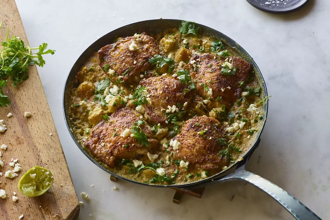 Smoky Southwest Chicken Thighs with Charred Corn & Poblano Gnocchi Recipe on Food52