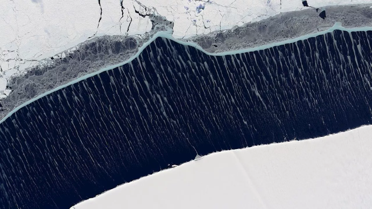 Earth from space: High winds paint puzzling ice streaks across the sea in Antarctica