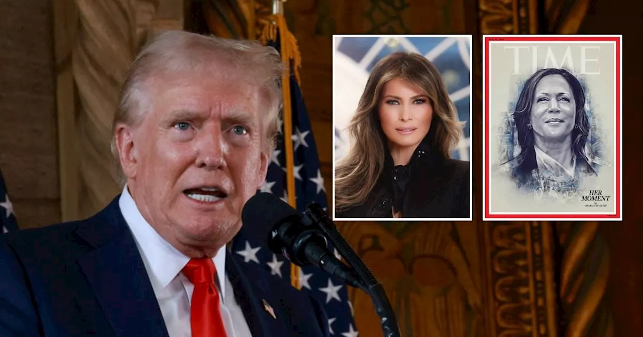 Trump likens 'beautiful' Kamala to Melania and hints he'll fleeing US