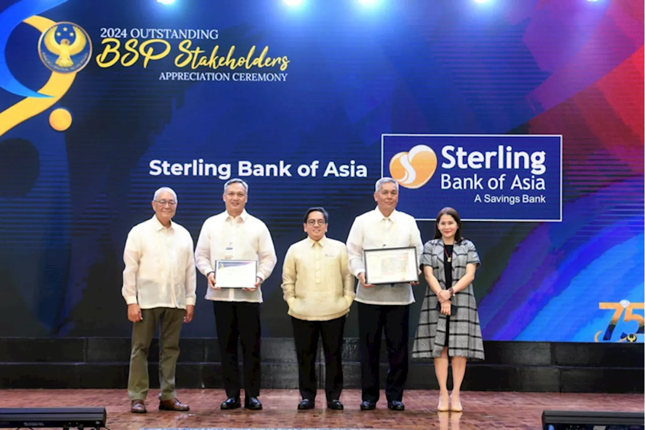 Sterling Bank of Asia Recognized as One of BSP's 30 Outstanding Institutional Partners