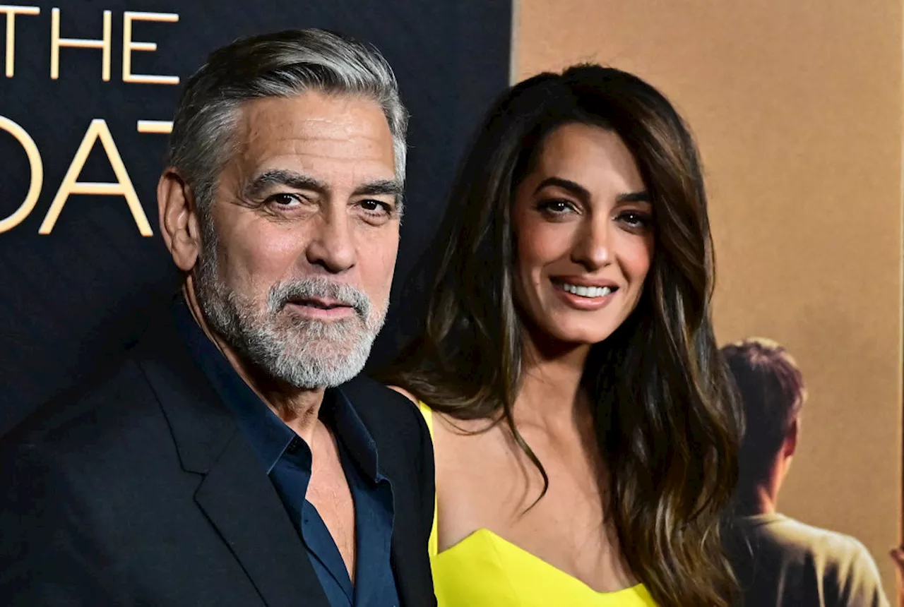 George Clooney's kids crash his interview with Brad Pitt