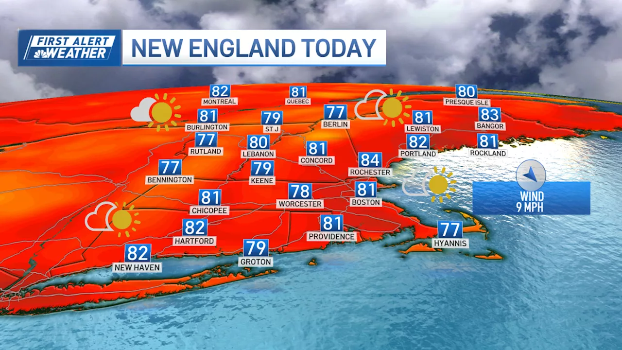 Two-day stretch of sunny, low humidity weather in New England before chance of showers