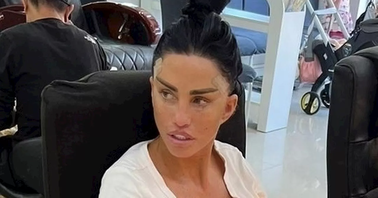 Katie Price's new face after £10k surgery as she gets nails done amid bankruptcy